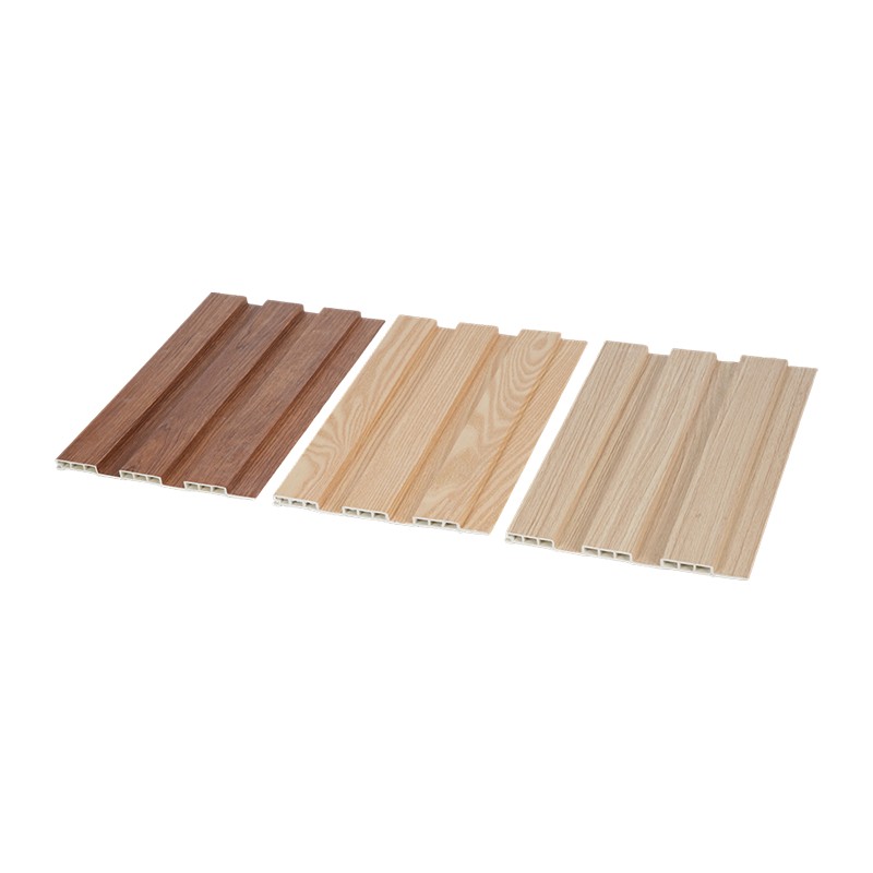 WPC Wood Grain Fluted Great Wall Panel For TV Maecenas Wall